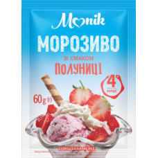 Морозиво зі смаком полуниці 60 г./25 шт.ТМ" "Monik"